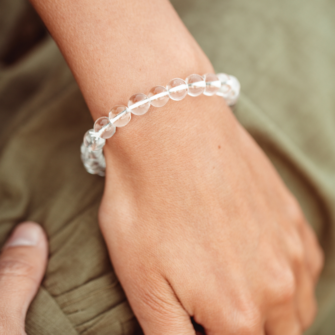 Wrist Mala Clear Crystal