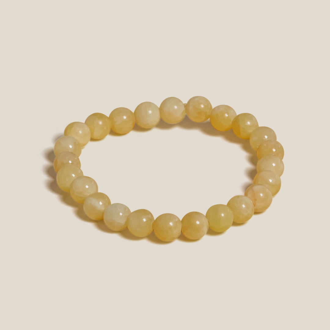 Yellow (Honey) Jade Mala Bead Bracelet | Joy & Peace – Ambarya