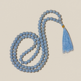 Ambarya Natural Angelite Mala Bead Necklace