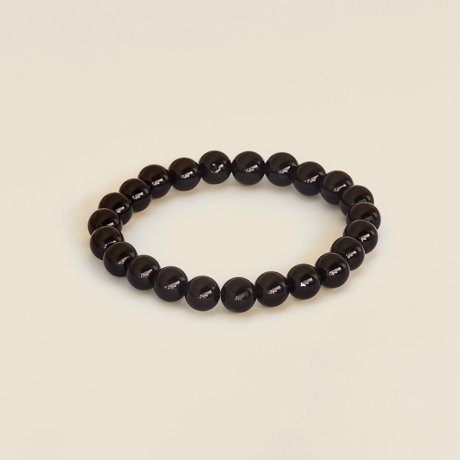 Ambarya black obsidian handmade mala bead bracelet 