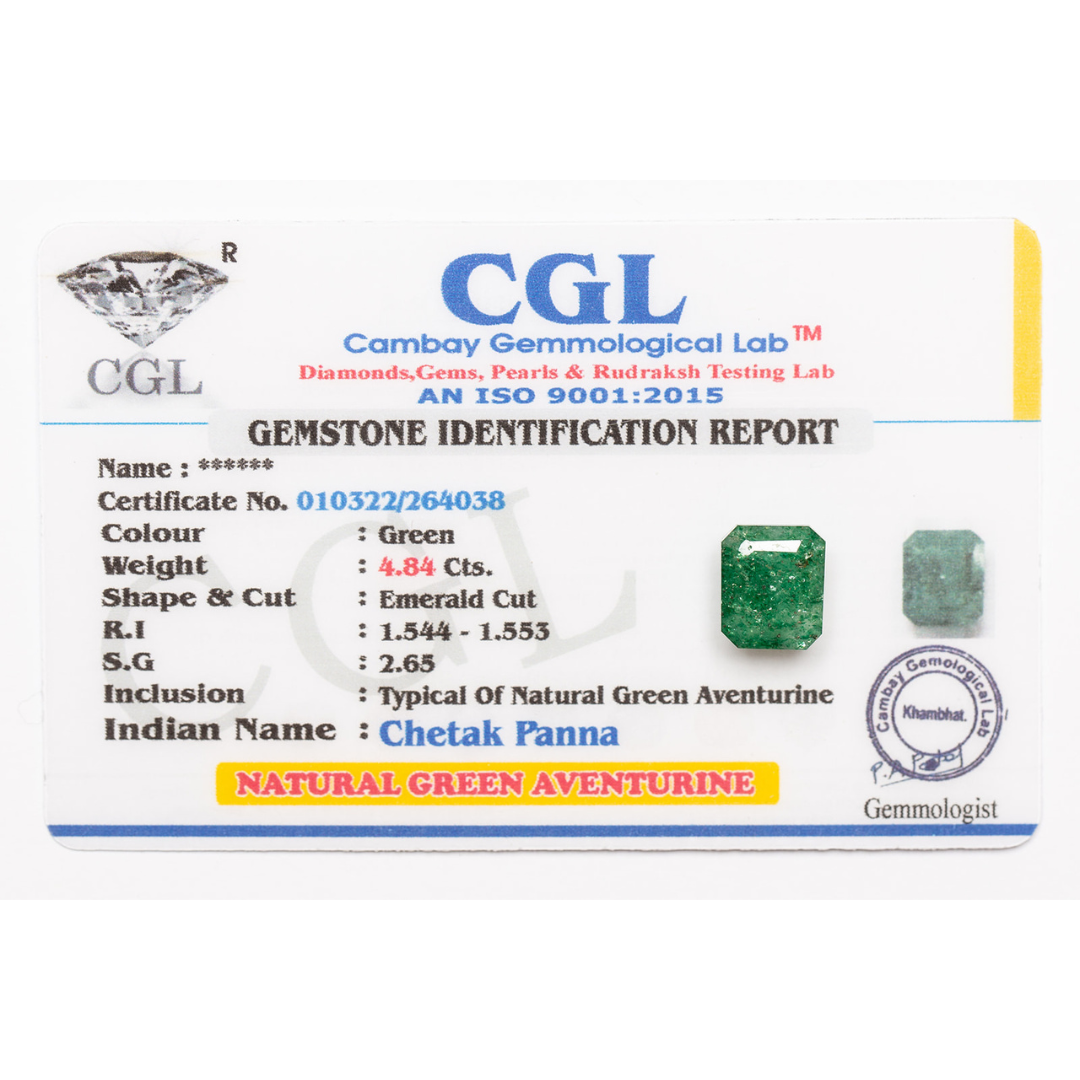 Green Aventurine Gemstone identification report