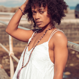 Rhodonite Mala Bead Necklace
