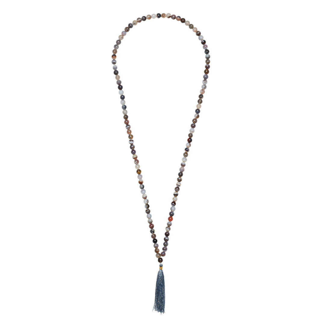 Ambarya Good health - Bloodstone Mala Bead Necklace on white background