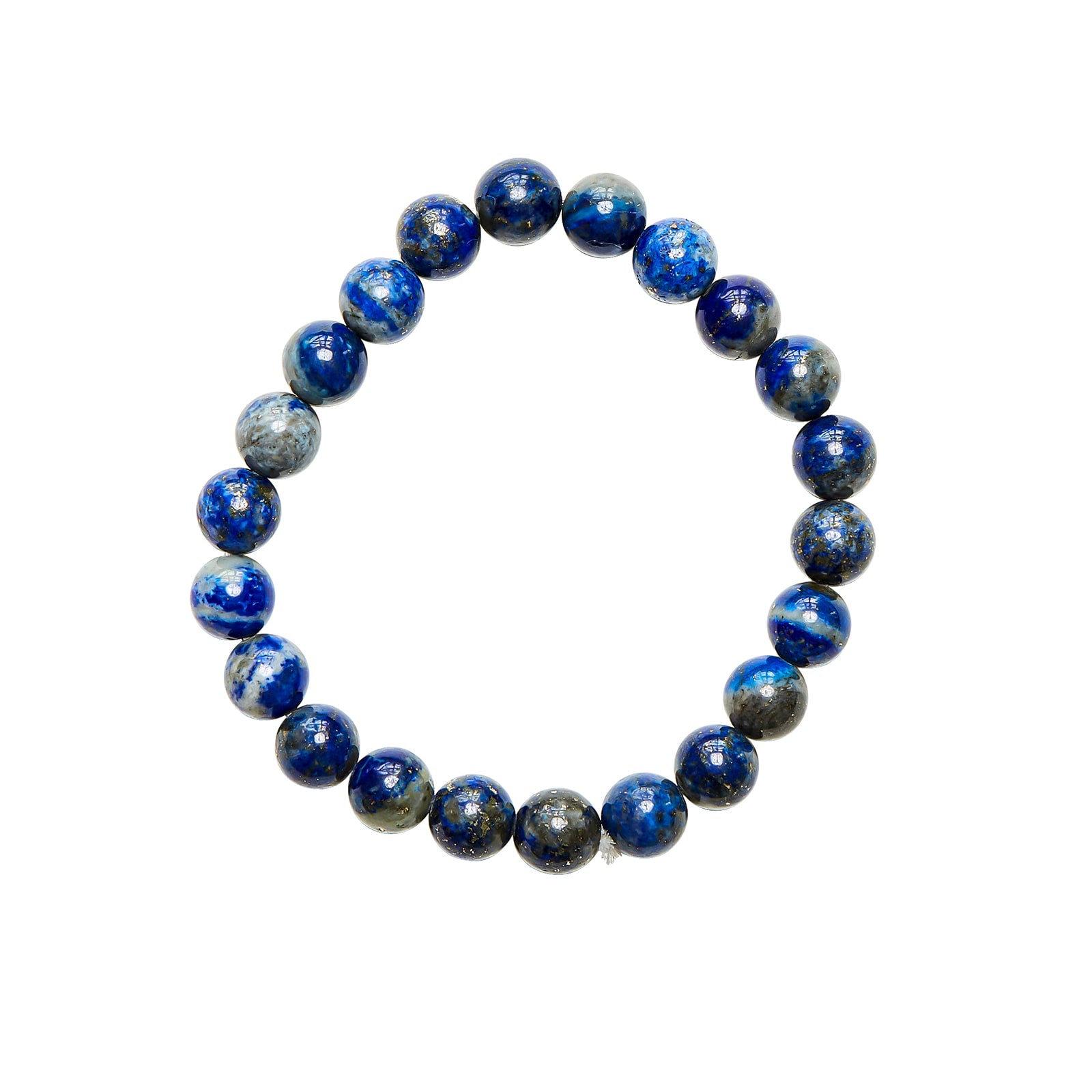 Ambarya Wisdom - Lapis Lazuli Mala Bead Bracelet on white background