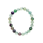 Rainbow Fluorite crystal Mala Bead bracelet