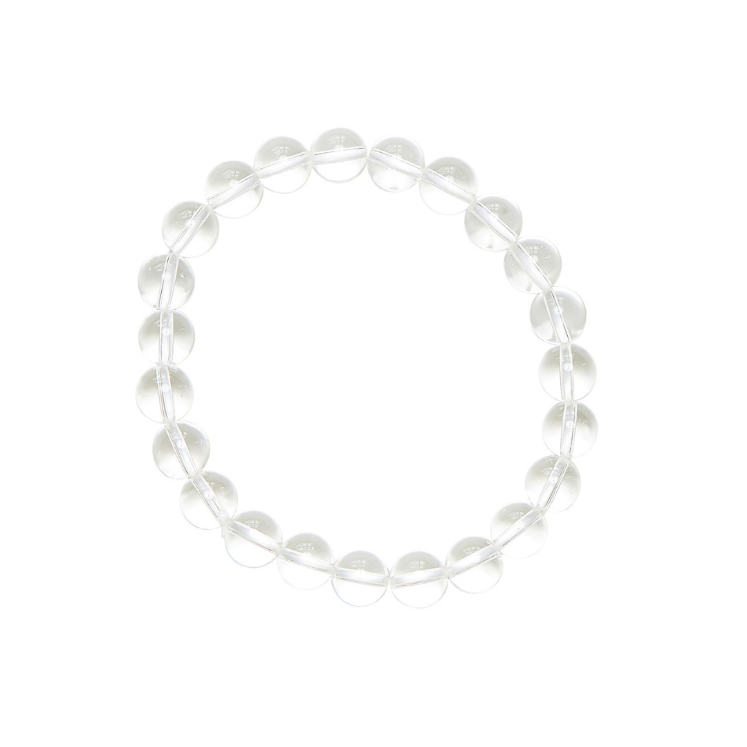 Clear Quartz crystal Mala Bead bracelet