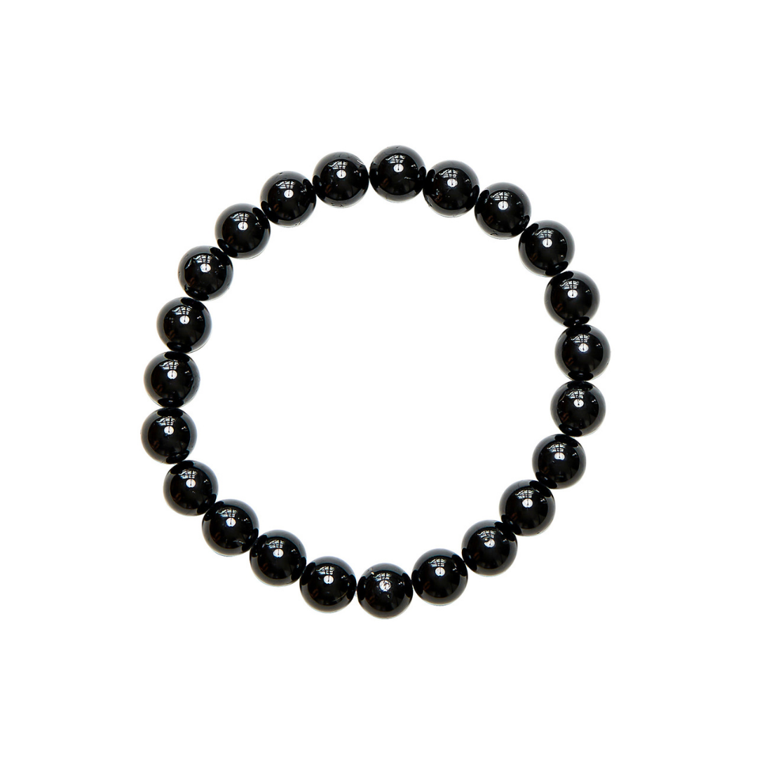Black Tourmaline crystal Mala Bead bracelet